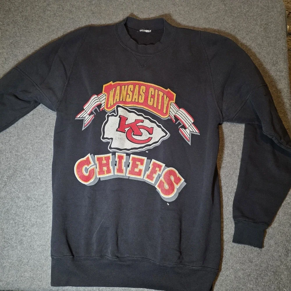 Vintage Kansas City Chiefs Crewneck Sweatshirt Medium F1
